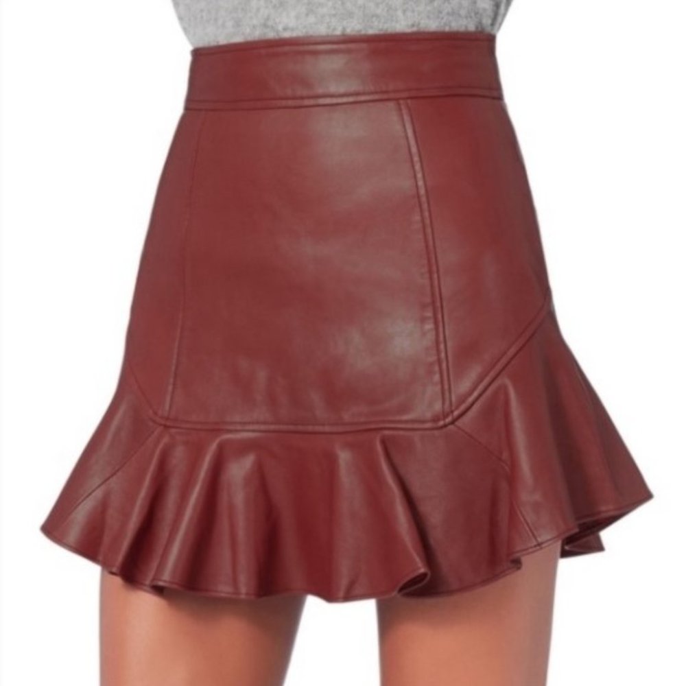 Marissa Webb leather skirt sz 0